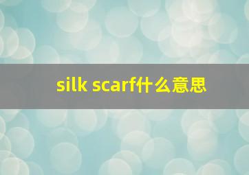 silk scarf什么意思